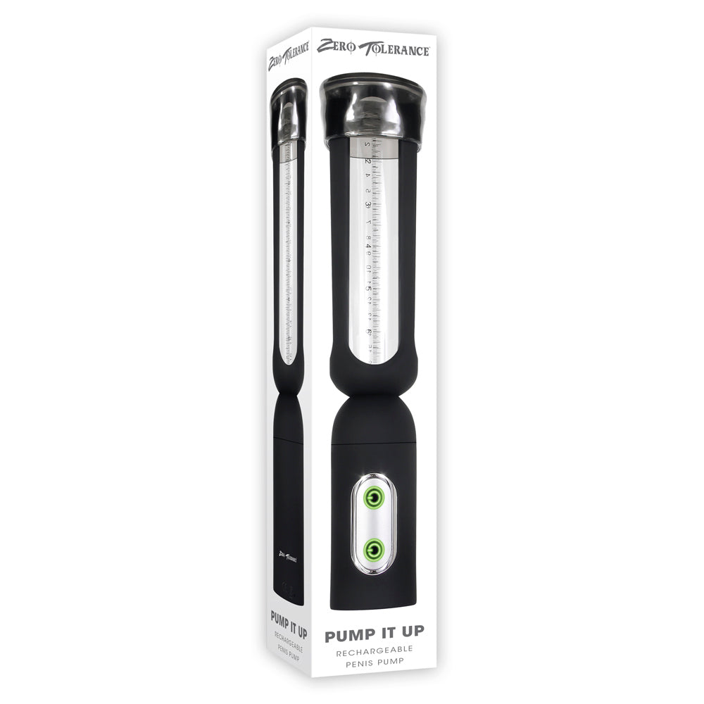 Zero Tolerance Pump It Up Rechargeable Penis Pump Black - Fantasies Boutique