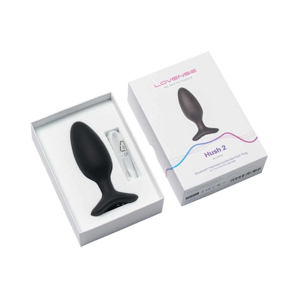 Lovense Hush 2 Bluetooth Remote-Controlled Vibrating Butt Plug M 1.75 in. - Fantasies Boutique