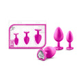 Blush Luxe 3-Piece Bling Plug Training Kit with White Gem Base Pink - Fantasies Boutique
