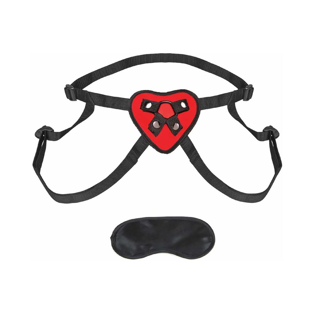 Lux Fetish Red Heart Strap-On Harness - Fantasies Boutique