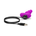 b-Vibe Triplet Rechargeable Remote-Controlled Vibrating Anal Beads Plug Fuchsia - Fantasies Boutique