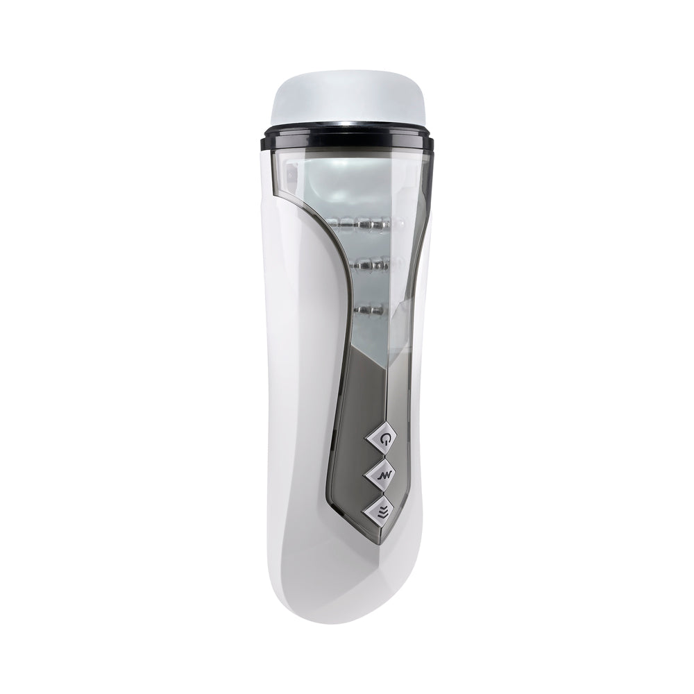 Zero Tolerance Stroking Buddy Rechargeable Vibrating Stroker White - Fantasies Boutique