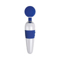 Evolved On The Dot Rechargeable Silicone Flexible Head Wand Vibrator Blue/White - Fantasies Boutique