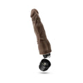 Dr. Skin Vibe 4 Realistic 8 in. Vibrating Dildo Brown - Fantasies Boutique