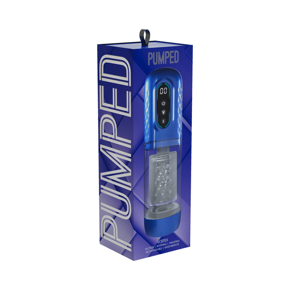 PUMPED Vortex Masturbator Metallic Blue
