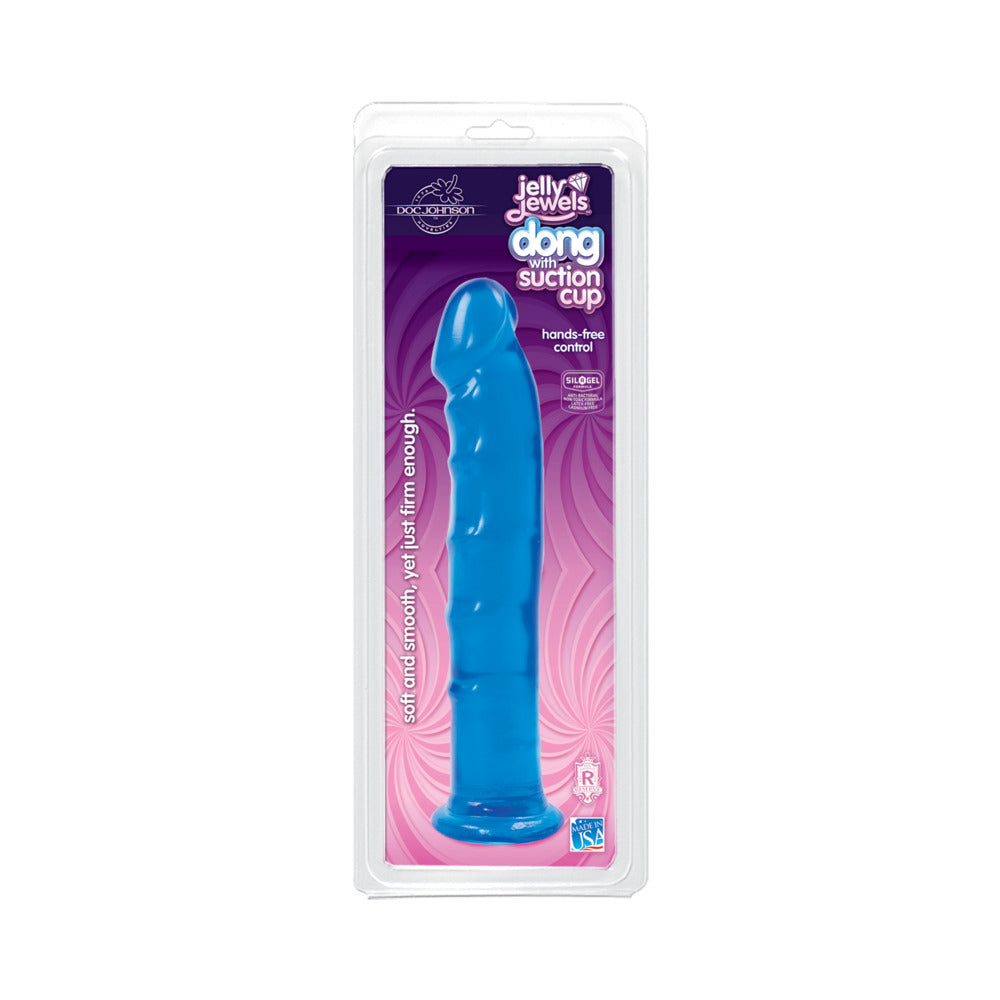 Jelly Jewel Dong W Suct. Cup (Sapphire) - Fantasies Boutique