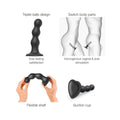 Strap-On-Me Hybrid Collection Silicone Dildo Plug Balls Black XXL - Fantasies Boutique