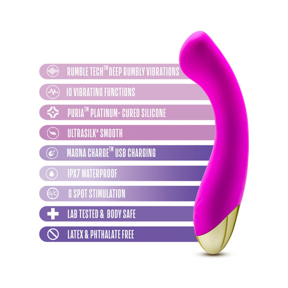 Aria Bangin' AF Rechargeable Silicone G-Spot Vibrator Purple - Fantasies Boutique