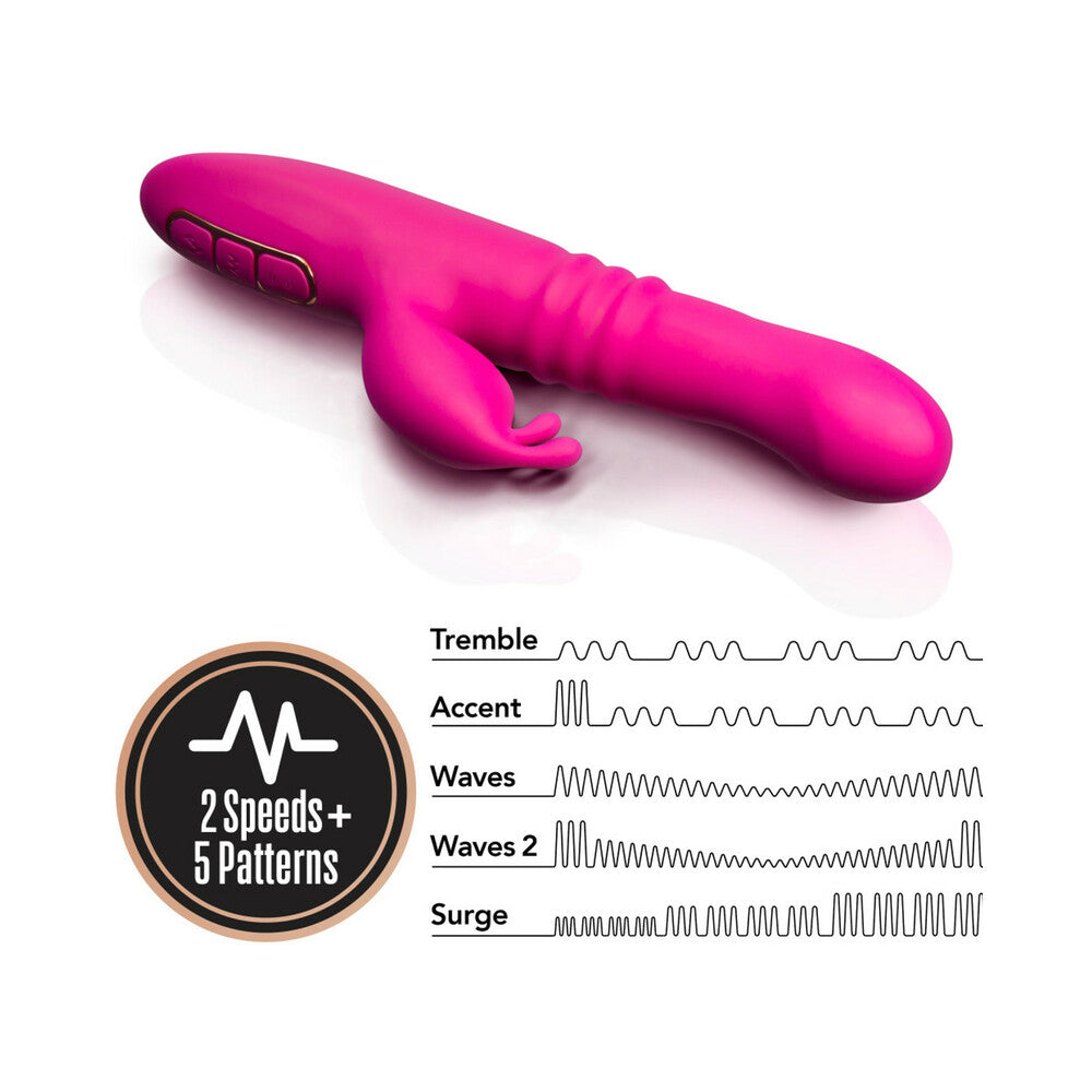 Blush Lush Kira Rechargeable Silicone Thrusting Rabbit Vibrator Velvet - Fantasies Boutique