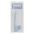 Basix Rubber Works 12 in. Dong With Balls & Suction Cup Clear - Fantasies Boutique