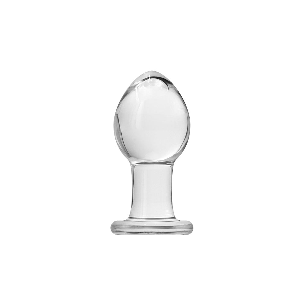 Crystal Glass Anal Plug Medium Clear - Fantasies Boutique