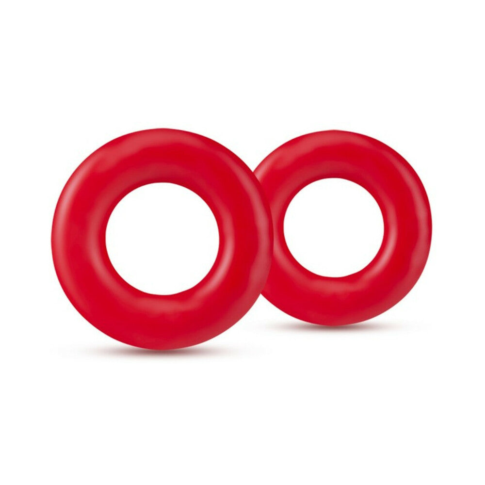 Blush Stay Hard Donut Rings Cockring 2-Pack Red - Fantasies Boutique