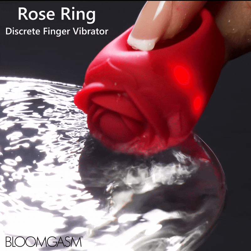 Bloomgasm Rose Ring Discreet Finger Vibrator