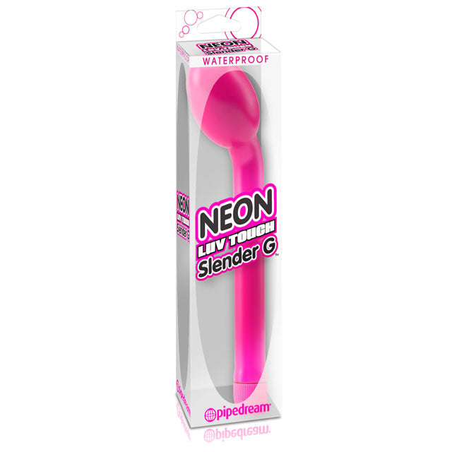 Pipedream Neon Luv Touch Slender G Waterproof G-Spot Vibrator Pink - Fantasies Boutique