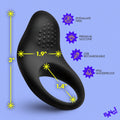 BANG! Vibrating Silicone Cock Ring Black