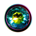 Evolved Rainbow Metal Anal Plug With Rainbow Gemstone Base Medium - Fantasies Boutique