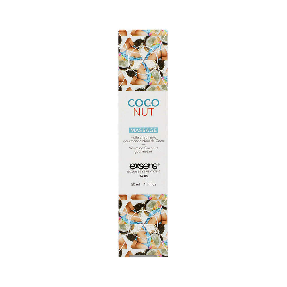 Exsens Warming Massage Oil Coconut 1.7 oz. - Fantasies Boutique