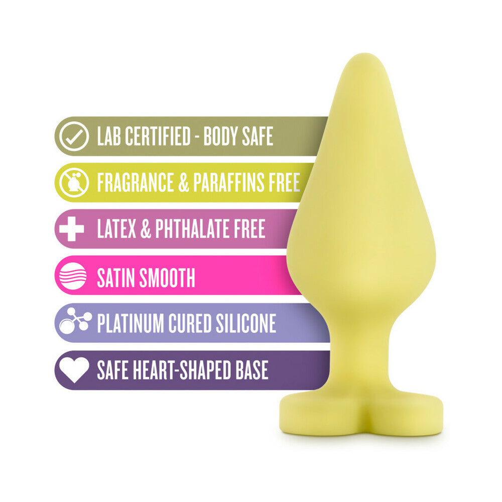 Blush Play with Me Naughty Candy Hearts 'Spank Me' Anal Plug Yellow - Fantasies Boutique