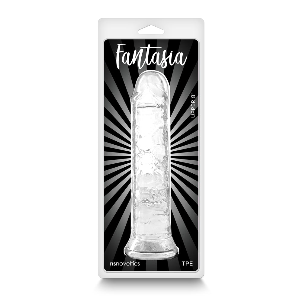 Fantasia Upper 8 in. Jelly Dildo Clear - Fantasies Boutique