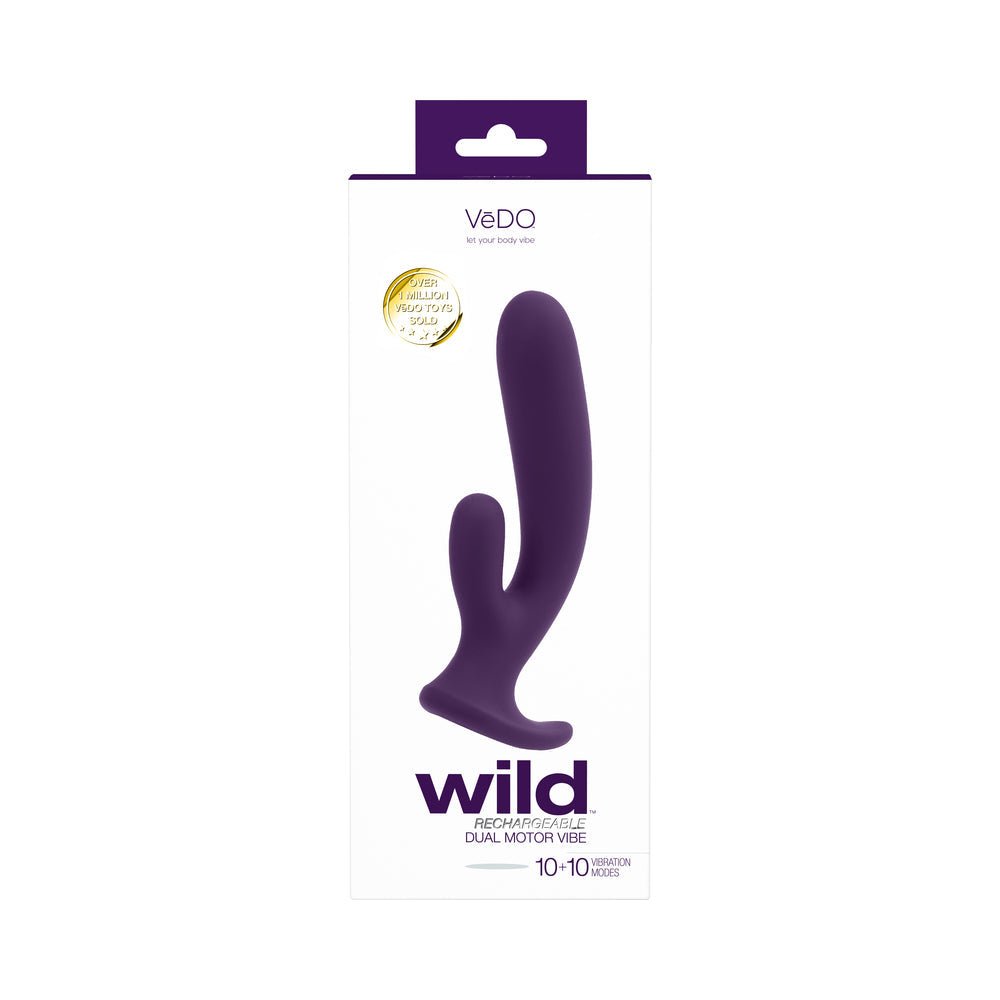 Vedo Wild Rechargeable Dual Vibe Purple - Fantasies Boutique