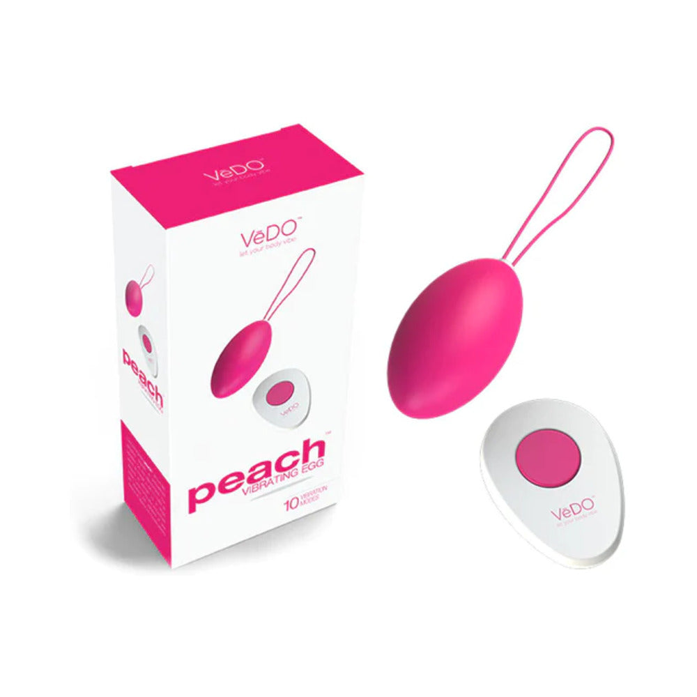 VeDO Peach Rechargeable Egg Vibe - Foxy Pink - Fantasies Boutique