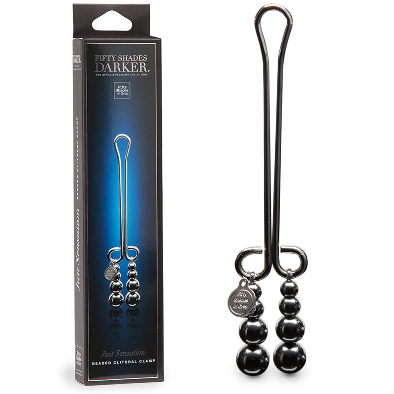 Fifty Shades Darker Just Sensation Beaded Clitoral Clamp - Fantasies Boutique