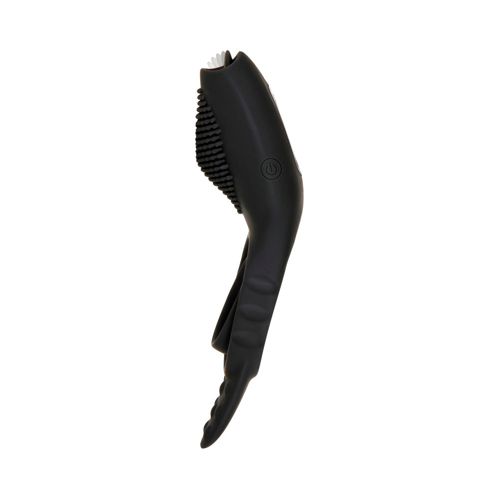 Zero Tolerance Mr. Flicker Remote-Controlled Flicking Tongue Vibrating Cockring Black - Fantasies Boutique