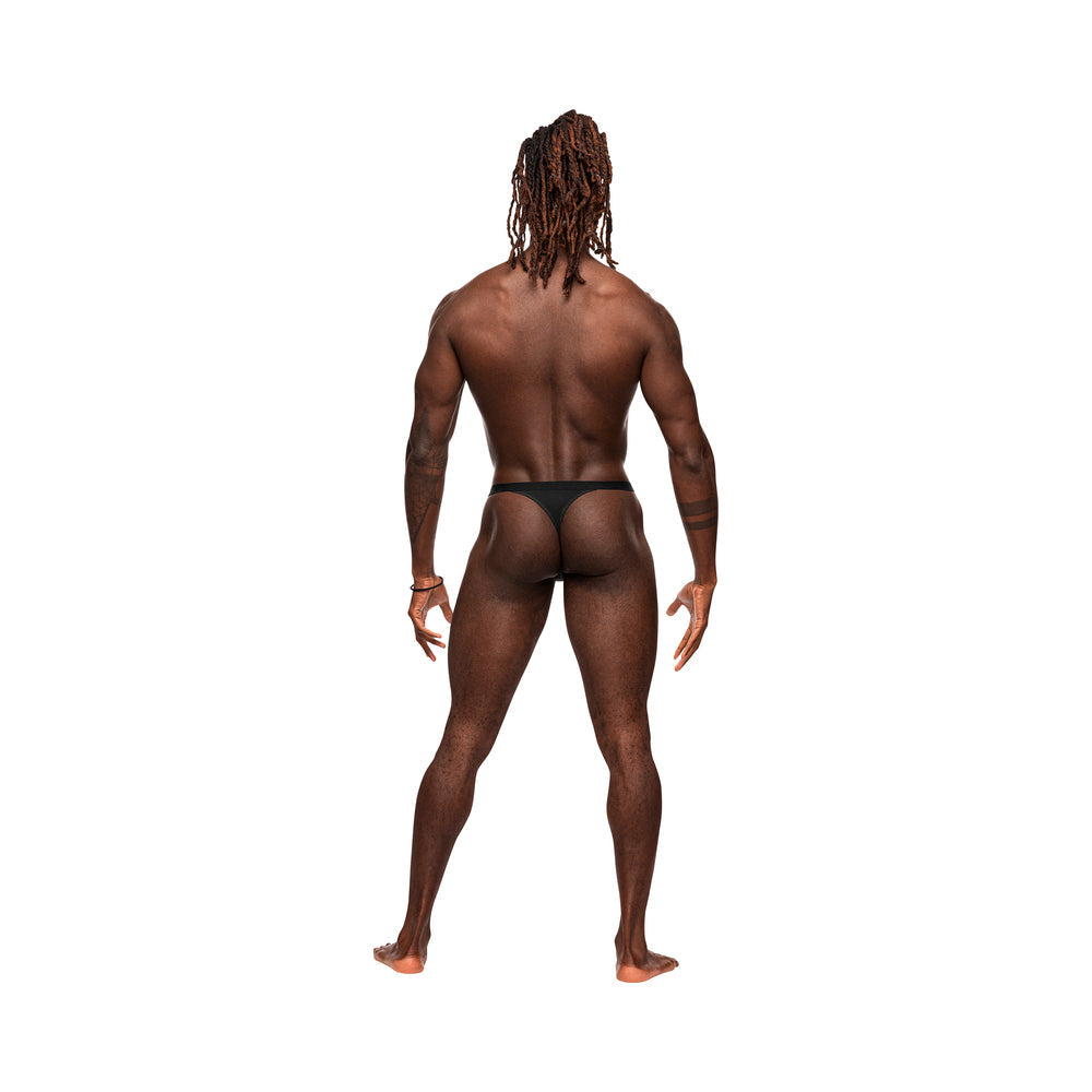 Male Power Magnificence Micro V Thong Black L/XL