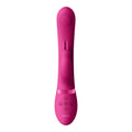 VIVE MAY Rechargeable Dual Pulse-Wave Silicone Rabbit Vibrator Pink - Fantasies Boutique