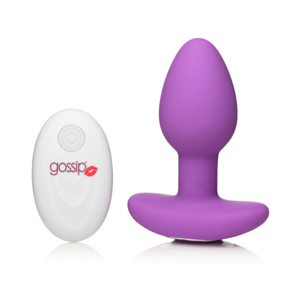 Curve Toys Gossip Pop Rocker Rechargeable Remote-Controlled Silicone Vibrating Anal Plug Violet - Fantasies Boutique