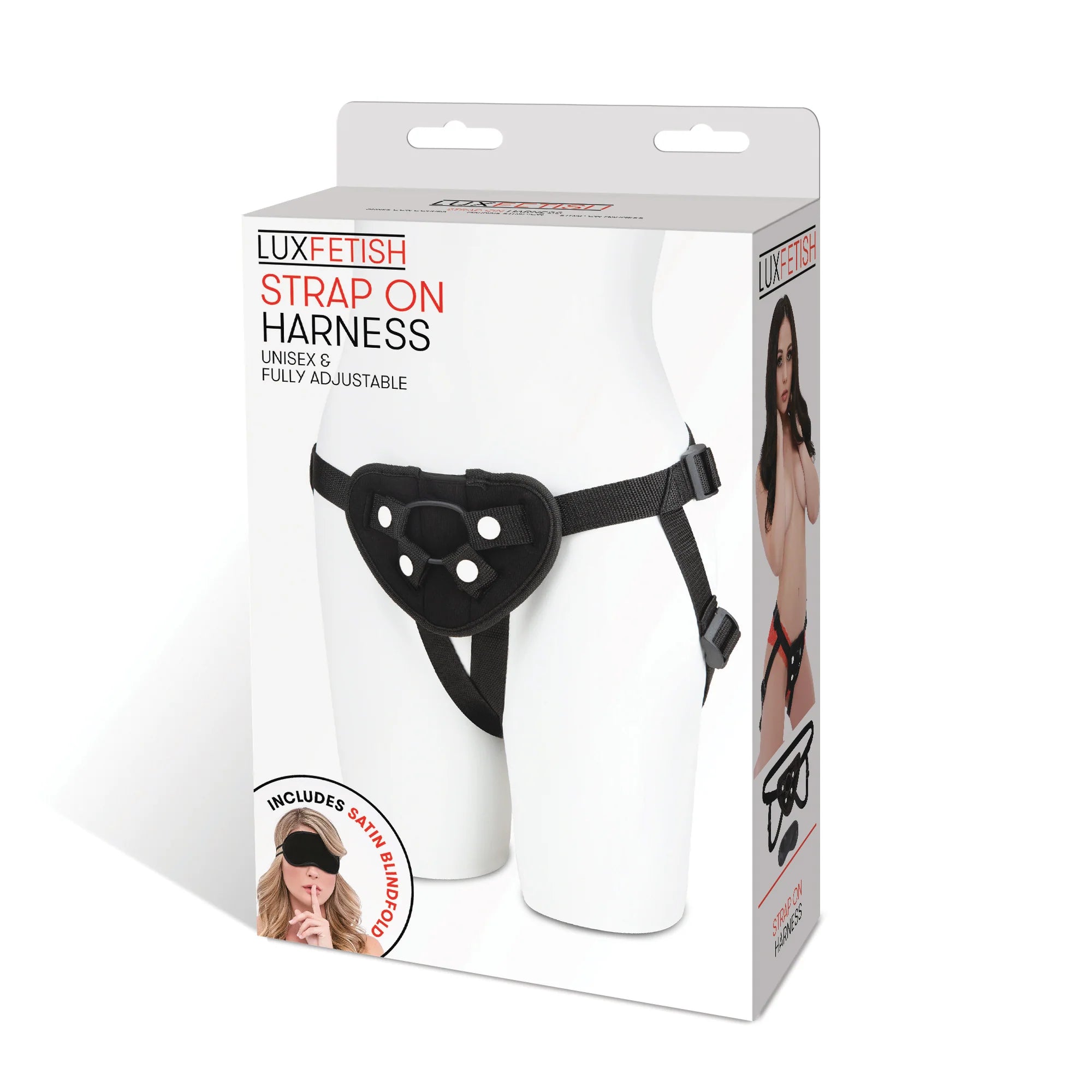 Lux Fetish Neoprene Strap-On Harness Black - Fantasies Boutique