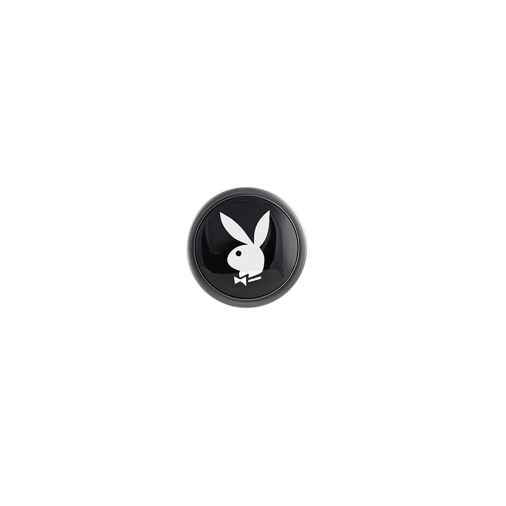 Playboy Tux Small Metal Anal Plug Hematite - Fantasies Boutique