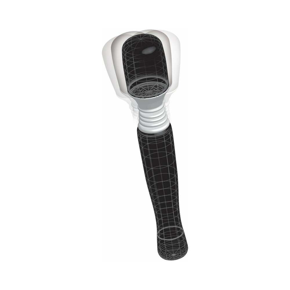 Mini Wanachi Waterproof Massager Flexible Silicone Wand Vibrator Black - Fantasies Boutique
