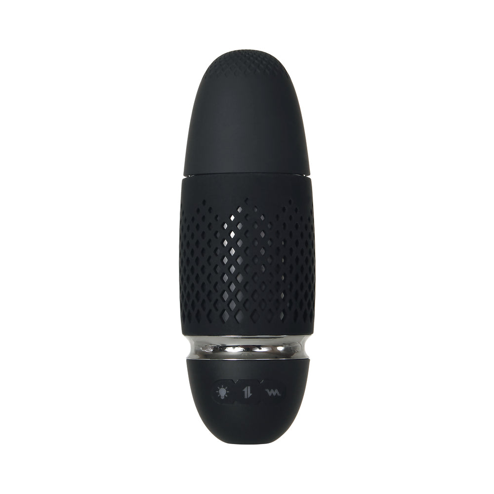 Evolved Thrust & Go Thrusting Vibrator With 2 Shafts and Suction Cup Base Black - Fantasies Boutique