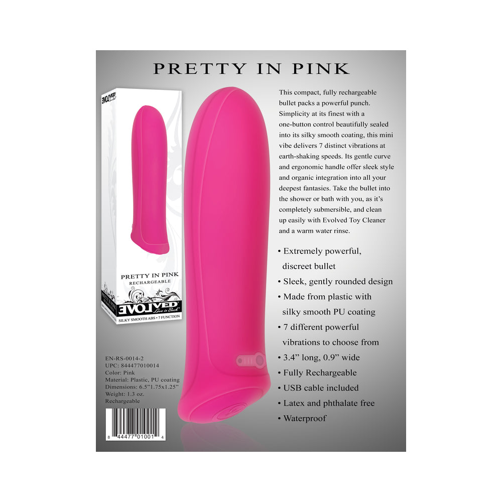 Evolved Pretty in Pink Rechargeable Silicone Bullet Vibrator - Fantasies Boutique
