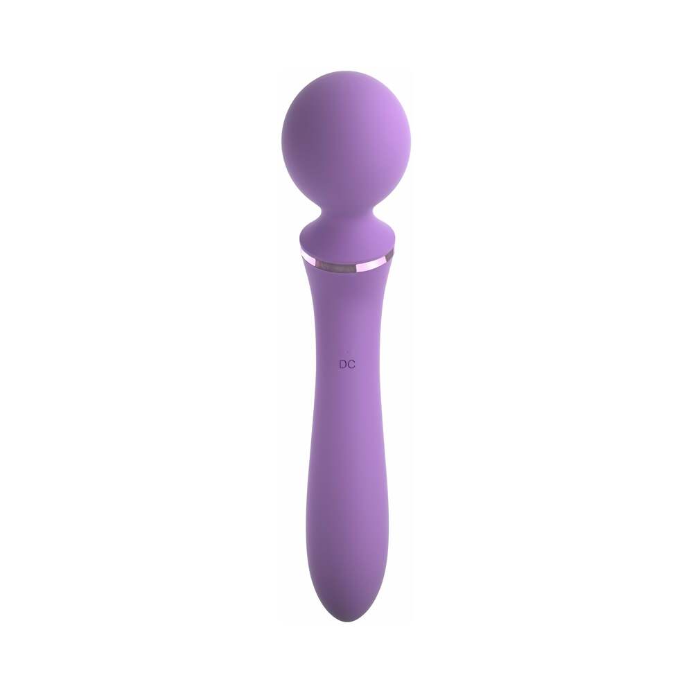 Fantasy For Her Duo Wand Massage-Her Rechargeable Silicone Dual-Ended Vibrator Purple - Fantasies Boutique
