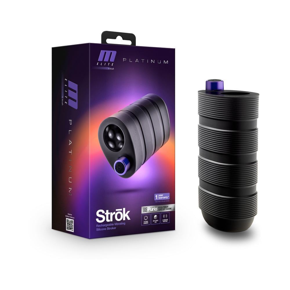 M Elite Platinum Strok Black - Fantasies Boutique
