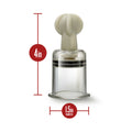 Blush Temptasia Clit and Nipple Twist Suckers 2-Piece Set Large Clear
