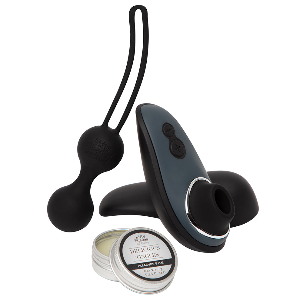 Fifty Shades of Grey Womanizer Desire Blooms Kit Black - Fantasies Boutique