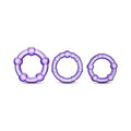 Blush Stay Hard Beaded Cockrings 3-Piece Set Purple - Fantasies Boutique