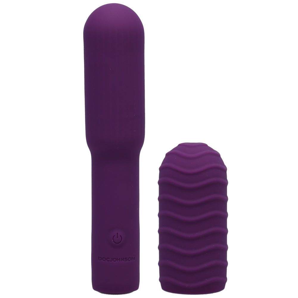 Pocket Rocket Elite Rechargeable Bullet With Removable Sleeve Purple - Fantasies Boutique