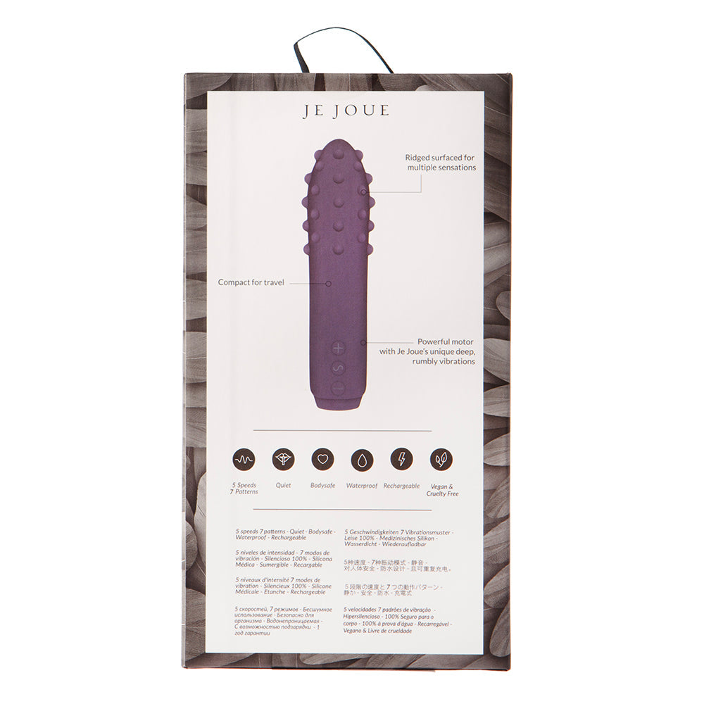 Je Joue Duet Rechargeable Silicone Multi-Surfaced Bullet Vibrator Purple - Fantasies Boutique