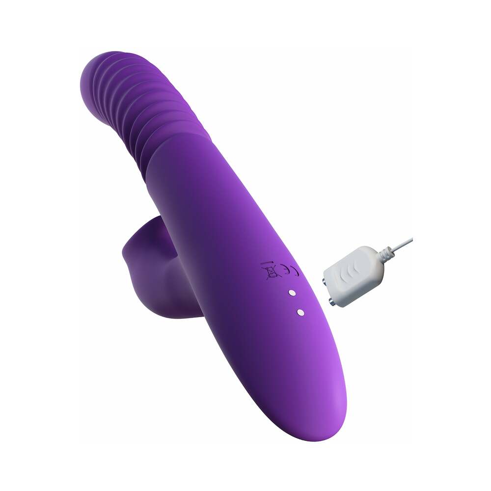 Fantasy For Her Rechargeable Silicone Ultimate Thrusting Clit Stimulate-Her Purple - Fantasies Boutique
