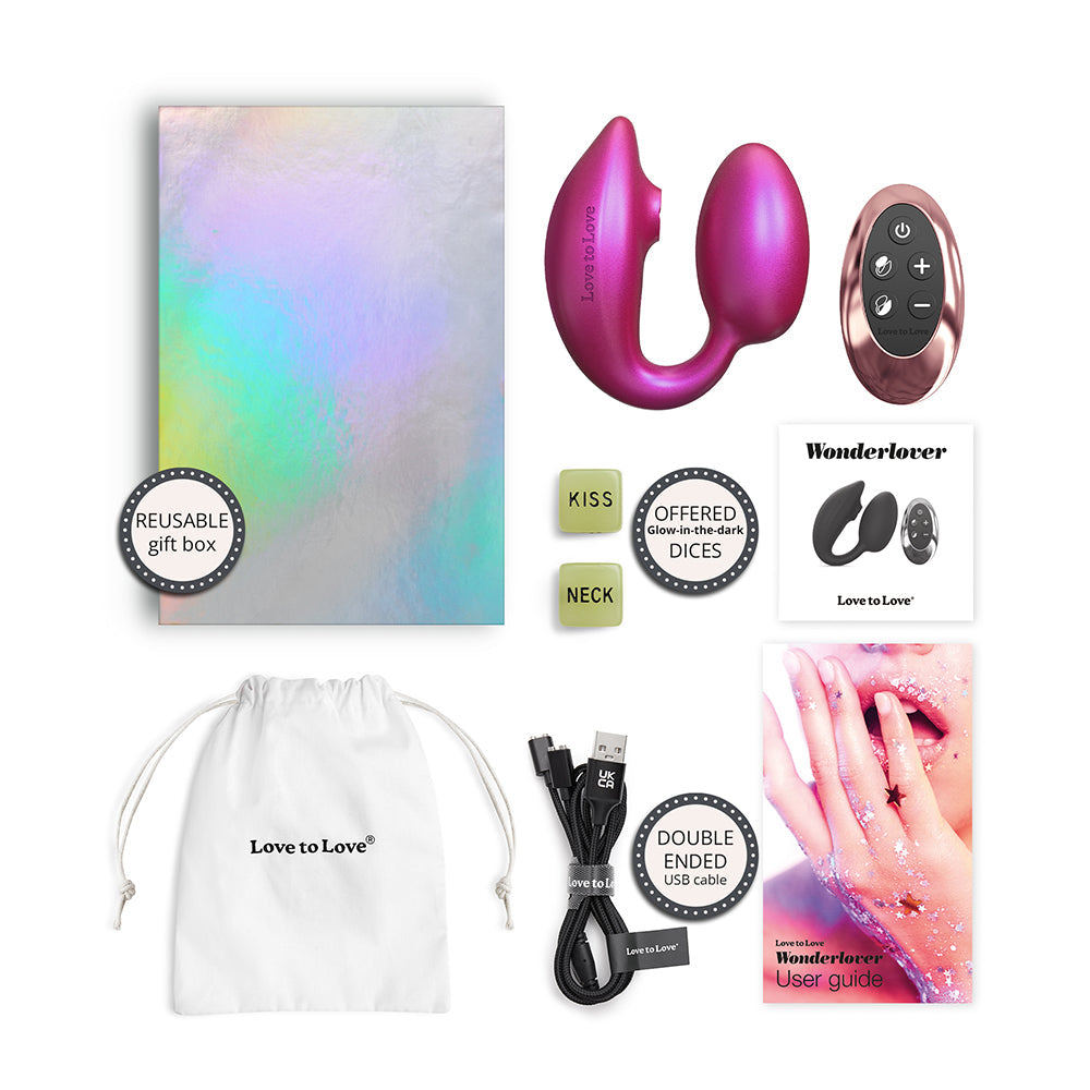 Love to Love Wonderlover with Remote Iridescent Berry - Fantasies Boutique