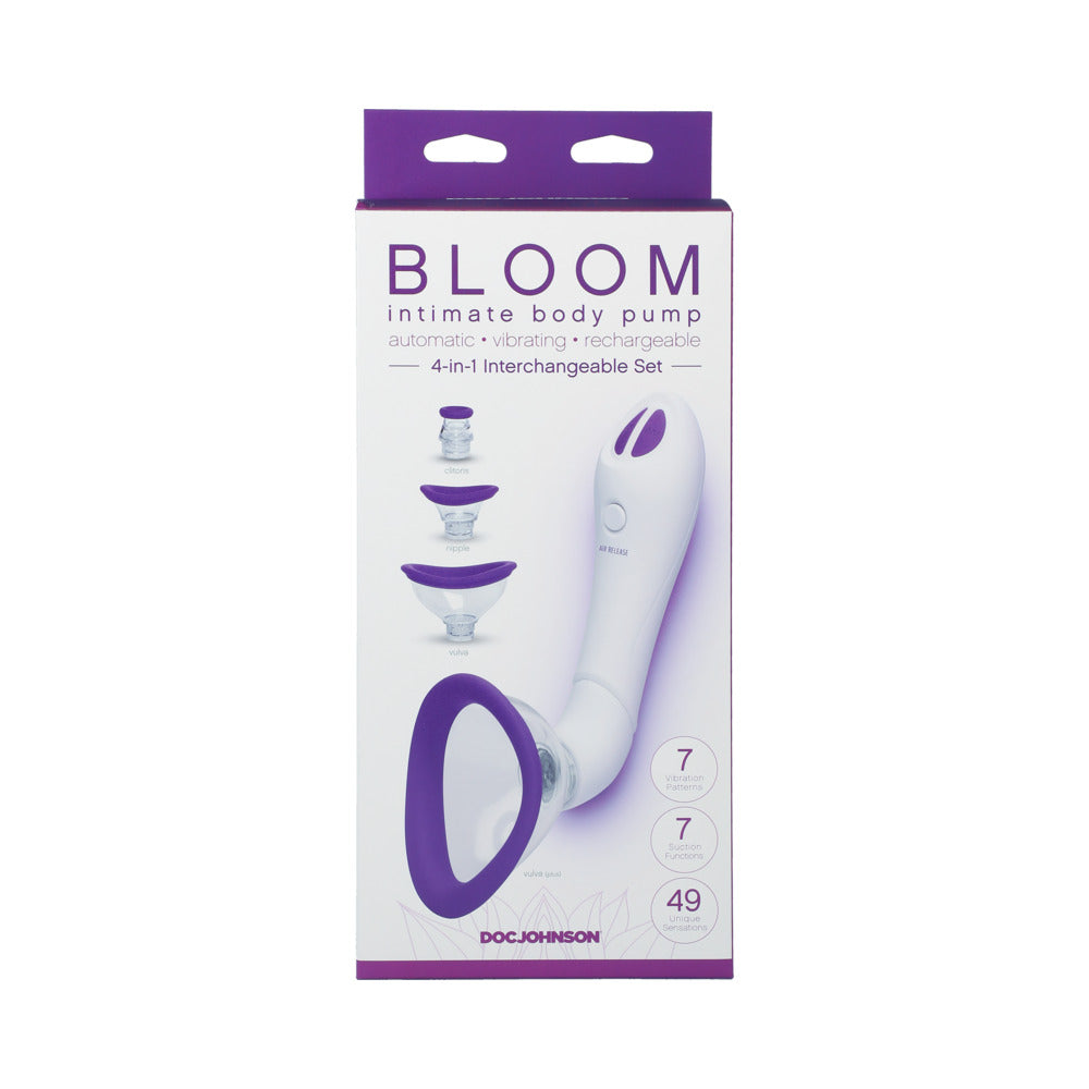 Bloom - Intimate Body Pump - Automatic - Vibrating - Rechargeable Purple/White - Fantasies Boutique