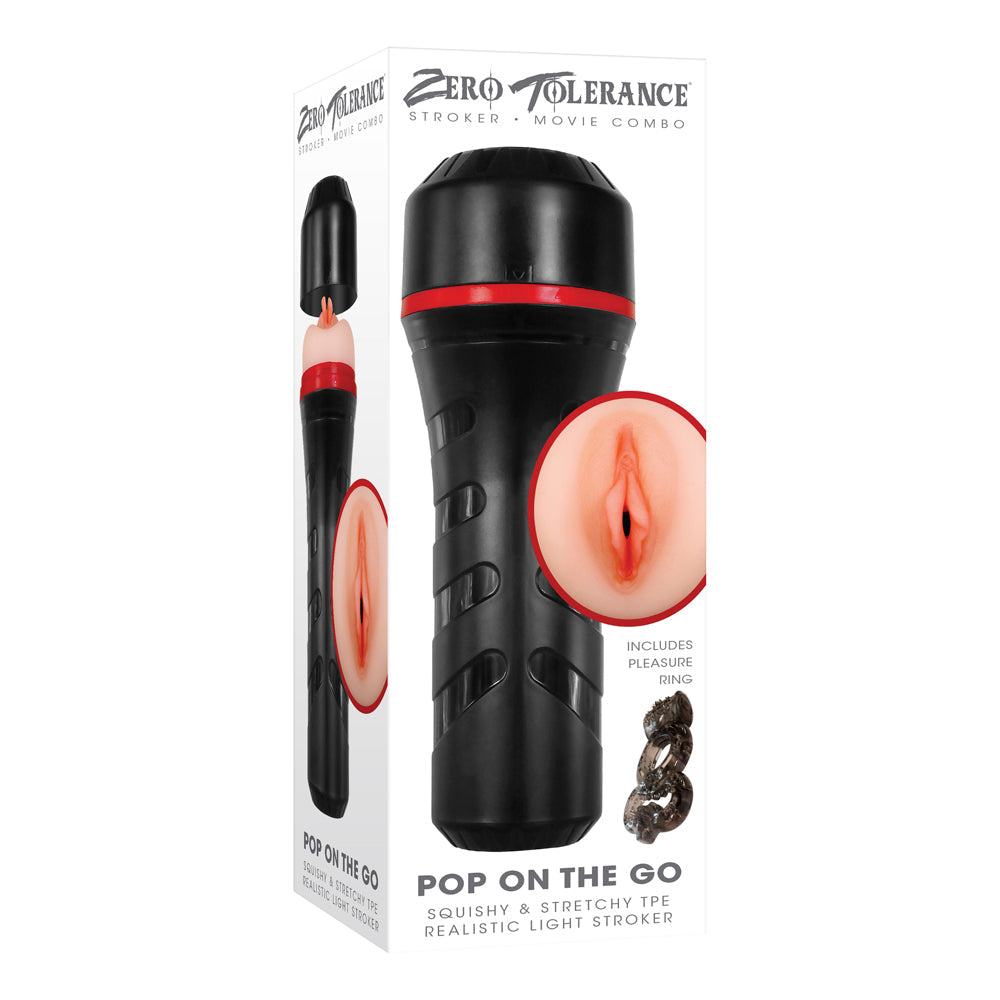Zero Tolerance Pop On The Go Realistic Vagina Stroker Beige - Fantasies Boutique
