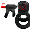 Hunkyjunk Revhammer Cock & Shaft Ring with Bullet Vibrator Tar Ice - Fantasies Boutique