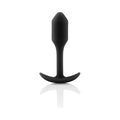 b-Vibe Snug Plug 1 Weighted Silicone Anal Plug Black - Fantasies Boutique