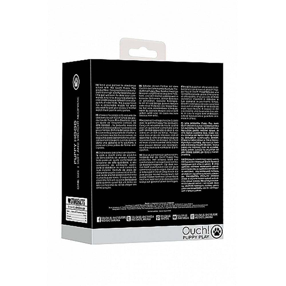 Ouch! Puppy Play Neoprene Puppy Hood Black - Fantasies Boutique