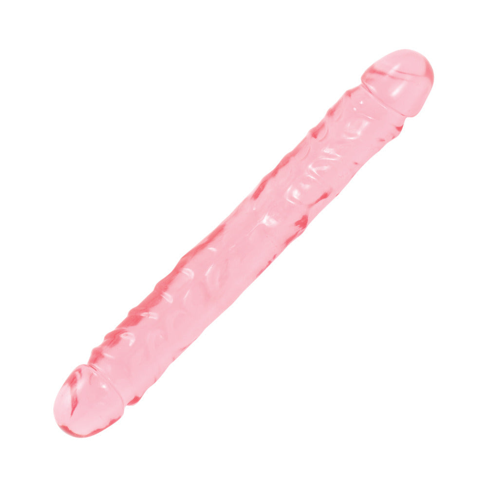 Crystal Jellies - Double Dong Jr. Pink 12in - Fantasies Boutique